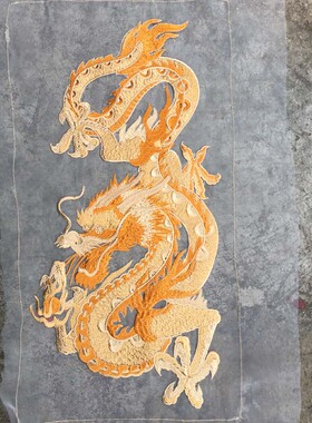 龙舞喷火透明欧根纱底服装辅料