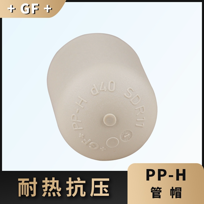 +GF+乔治费歇尔工业管道阀门配件PPH管帽封头 堵头对焊