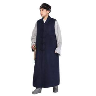 尚远寒冬中褂全棉加绒长伽蓝褂马甲背心冬季保暖棉服僧服僧衣