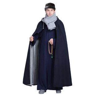 尚远冬季热卖禅修斗篷居士打坐披风观音斗篷打坐斗篷纯色禅修披风