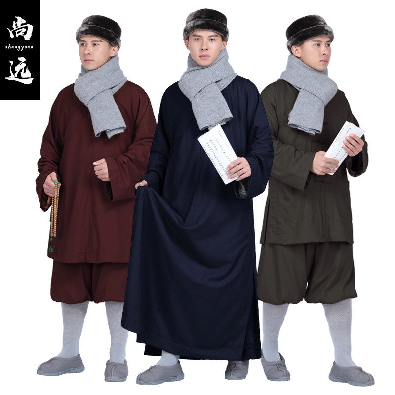 SHANG YUAN SHANG YUAN WINTER BEEP PLUS VELVET LONG COAT MONK CLOTHES SHORT COATS MONK CLOTHES COATS LONG ROBES MONK ROBES MONK CLOTHES ARHAT COATS