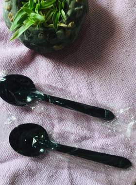 一次性塑料黑色独立肯德基ds1汤勺打包外卖快餐勺1000只厂价包邮