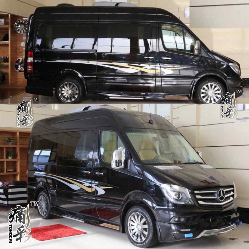 奔驰斯宾特车身彩条贴纸 Sprinter 改装车贴拉花 专用房车彩条贴
