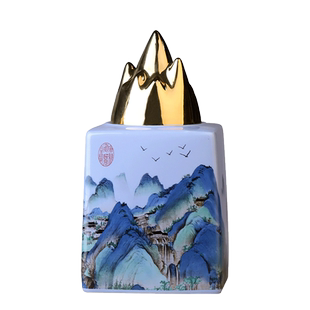 景德镇陶瓷空酒瓶1斤装千里江山图家用高档密封酒瓶酒灌收藏摆件