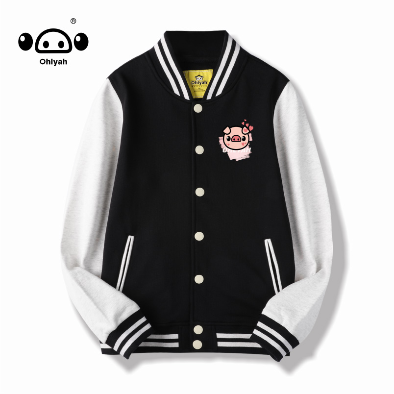 潮牌秋季日系纯棉棒球服女春秋情侣装高级感外套休闲运动夹克ins