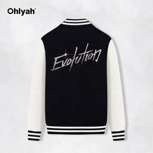 Evolution进化演唱会谢霆锋同款图案棒球服外套纽扣开衫卫衣男女