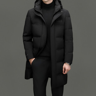 长款牛奶丝长袖内置保暖毛绒防风袖口羽绒服