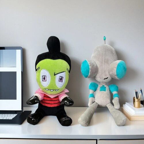 跨境新款Ebay 3D眼外星人入侵者 Invader.Zim吉姆毛绒公仔玩具