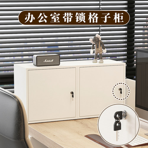 2I小柜子带锁自由组合格子柜桌面