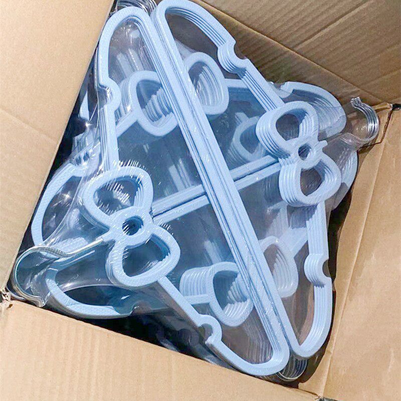 30个JK心形蝴蝶结塑料衣架耐用阳台学生宿舍红色结婚晾衣架收纳