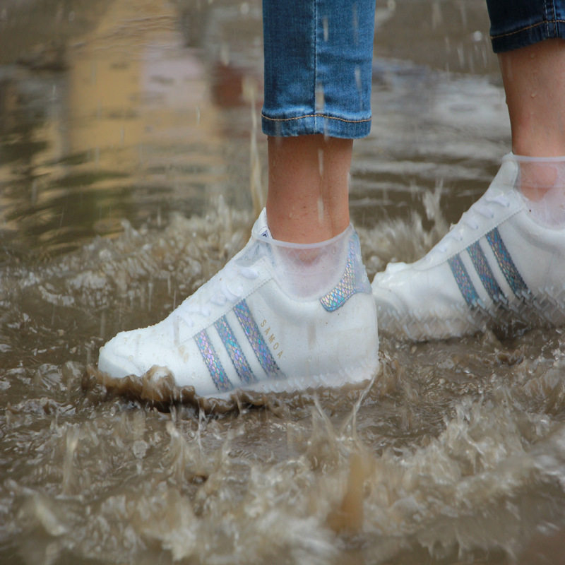 一件硅胶雨鞋套 户外旅行防雨鞋套 儿童防滑耐磨戏水鞋套包邮