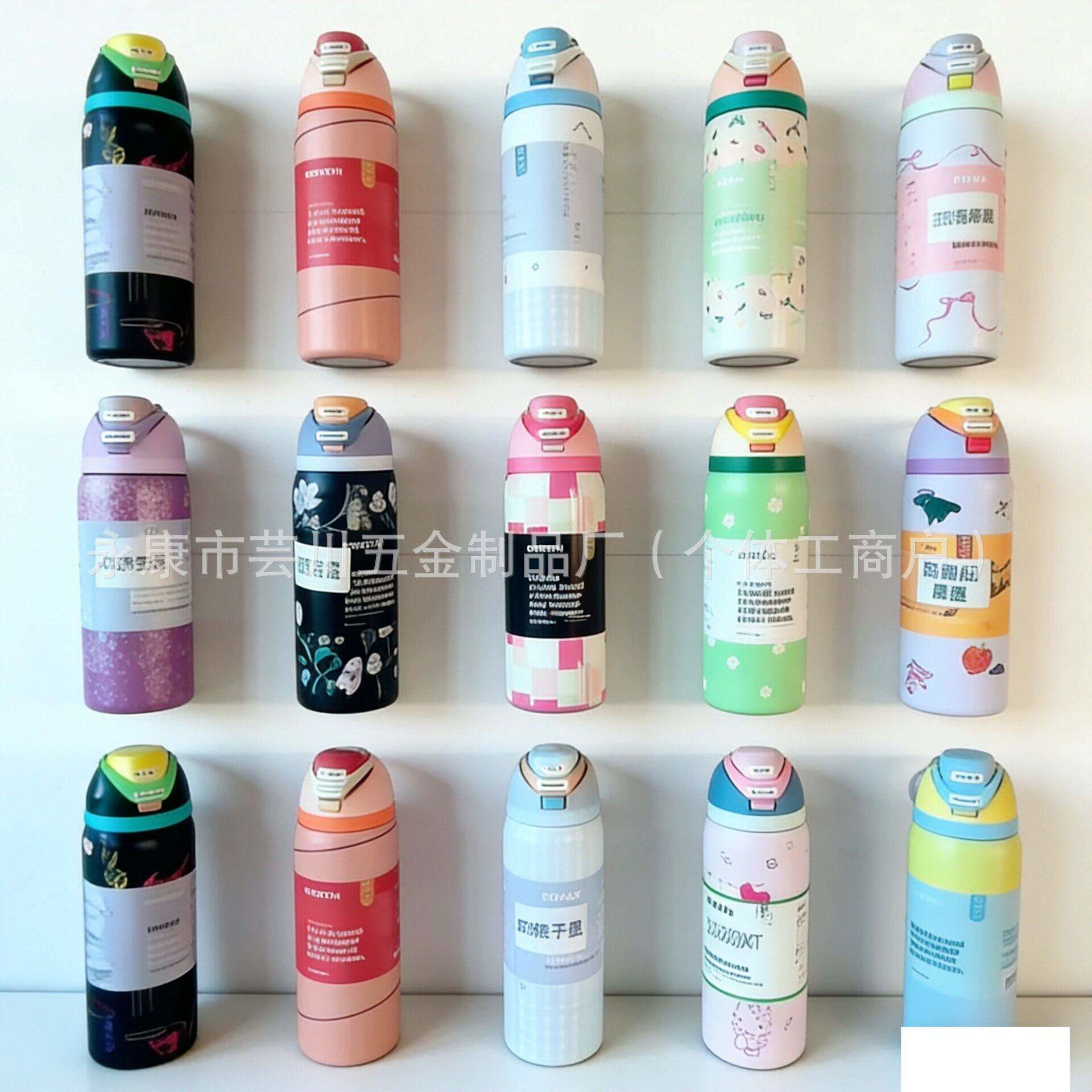 现货Freesip手提水杯304不锈钢保温保冷杯便携双饮运动水果杯跨境 - 实物图