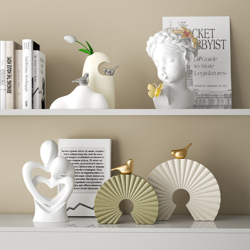 高级感雕塑艺术摆件设计师软装饰品轻奢家居客厅电视柜子书柜摆设,家居饰品,装饰摆件,淘宝优惠券,粉丝福利购,淘宝优惠卷