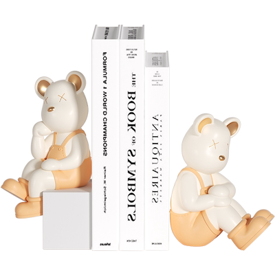 奶油风暴力熊酒柜玄关装饰摆件