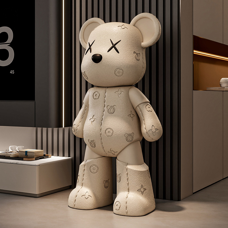 大号暴力熊创意皮革纹公仔