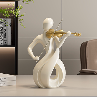 高级氛围感小提琴艺术摆件轻奢小众客厅电视柜办公室酒柜软装 饰 装