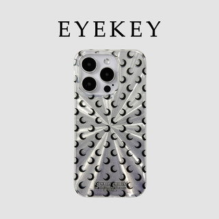 eyekey 高级感黑色月牙适用苹果15promax手机壳iphone14新款12双层硬壳13pro女款14promax小众全包防摔手机套