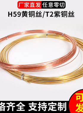 T2紫铜丝紫铜线导电红铜丝H59黄铜丝裸铜线0.2 0.5 0.8 1 2 3 5mm