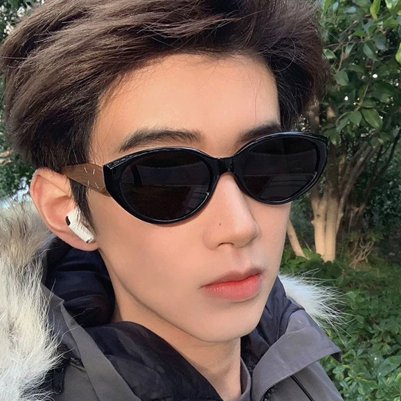 2025新款复古猫眼木纹墨镜女高级感可配近视防紫外线街拍出片达人