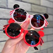 儿童动画哪吒偏光太阳镜男女童硅胶遮阳眼镜防紫外线宝宝卡通墨镜