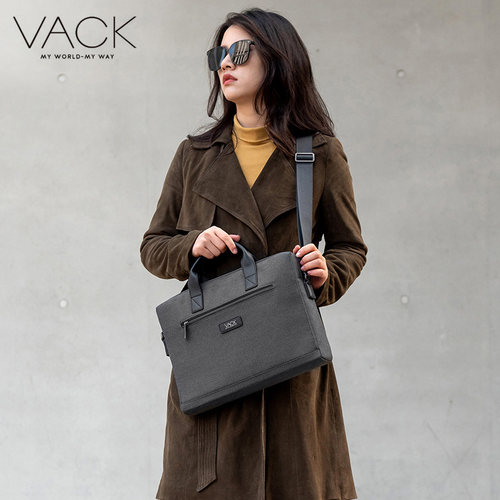 VACK简约商务通勤单肩手提电脑包