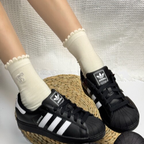 Adidas/阿迪达斯三叶草2025新款白金标贝壳头板鞋大童款JH9977