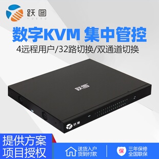 1432数字IP远程KVM切换器4远程32口切换集中管控数字KVM 跃图AID