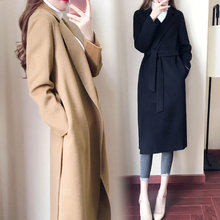 修身 妮子外套学生 显瘦学院风毛呢大衣女中长款 新款 2019秋冬季 韩版