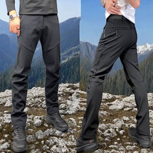 三防软壳冲锋裤男款户外三合一直筒登山裤春夏防风防水拼接机能裤