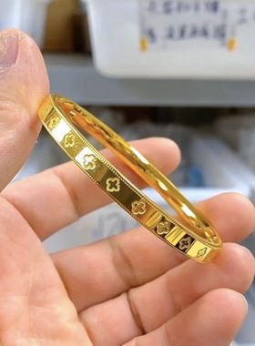 万花筒幸运四叶草开口年轻款手环