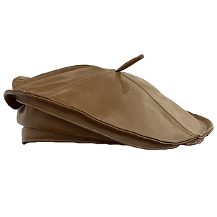 网红穿搭推介款皮质贝雷帽女英伦复古八角帽秋冬季百搭pu皮画家帽