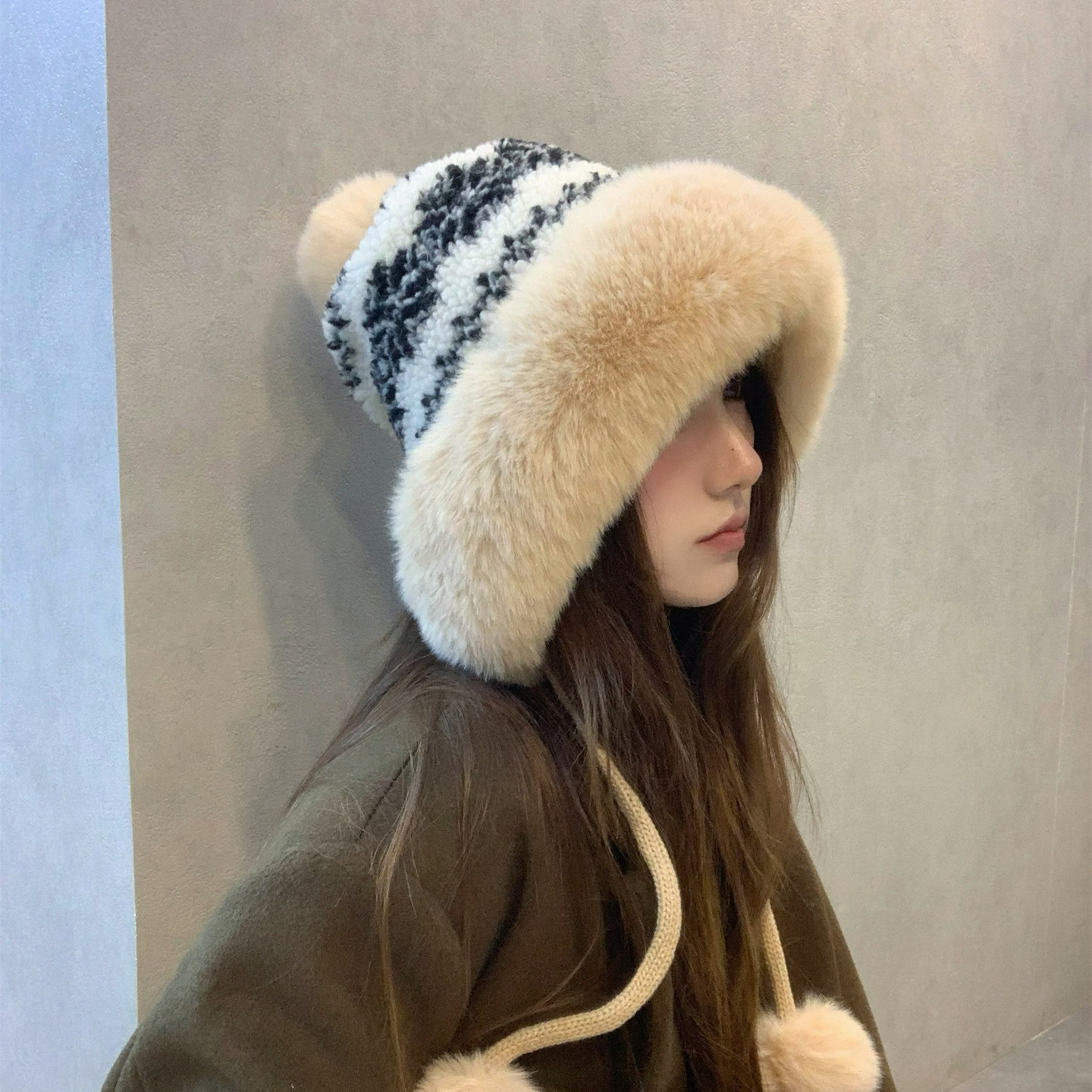 复古民族风毛绒针织帽女冬季长白山东北哈尔滨保暖加厚防寒护耳帽,服饰配件/皮带/帽子/围巾,帽子,淘宝优惠券,粉丝福利购,淘宝优惠卷