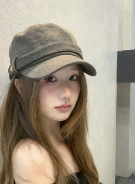 复古八角帽女秋冬百搭贝雷帽显脸小报童帽老钱风画家帽韩版平顶帽