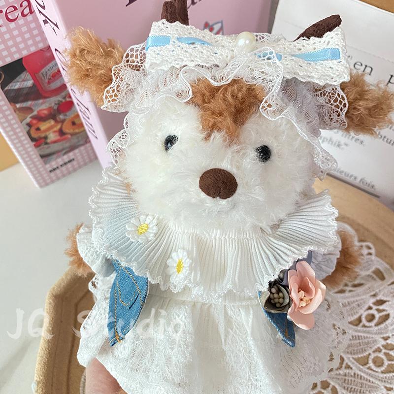 jellycat18cm圣诞可爱小驯鹿娃衣娃娃围巾毛绒玩具玩偶连衣小裙子