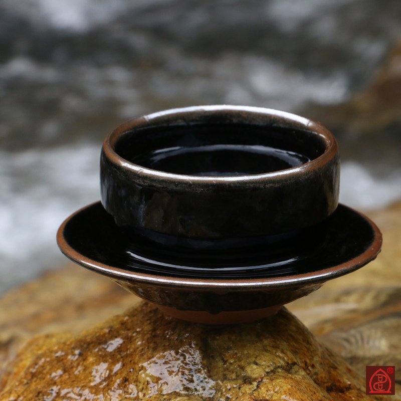 点茶托茶盘打抹茶盏建阳原矿兔毫