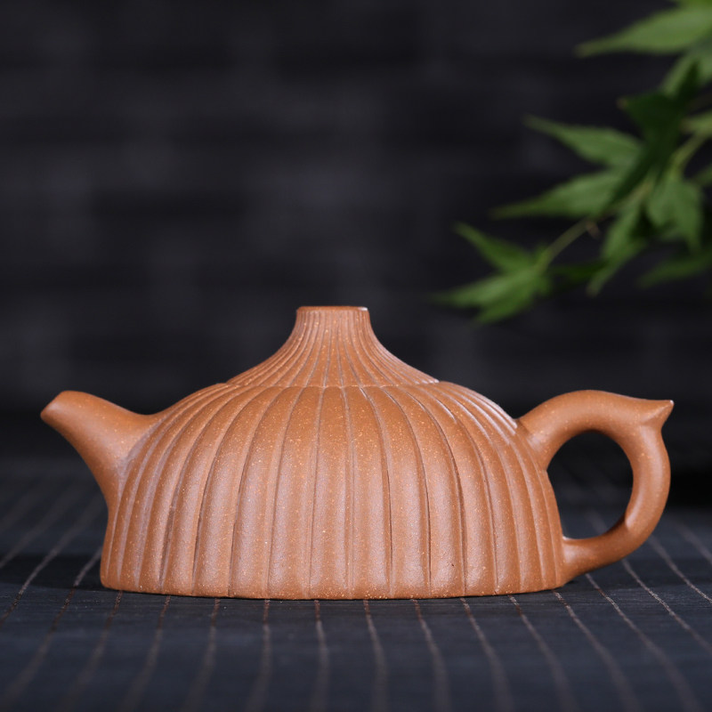 降坡泥菊瓣宜兴原矿手工紫砂茶壶