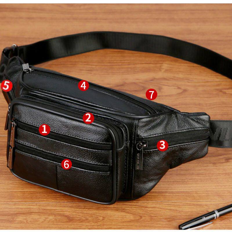 【真牛皮】腰包头层牛皮工地耐磨腰包防盗手机包大容量斜挎单肩包,箱包皮具/热销女包/男包,胸包,淘宝优惠券,粉丝福利购,淘宝优惠卷