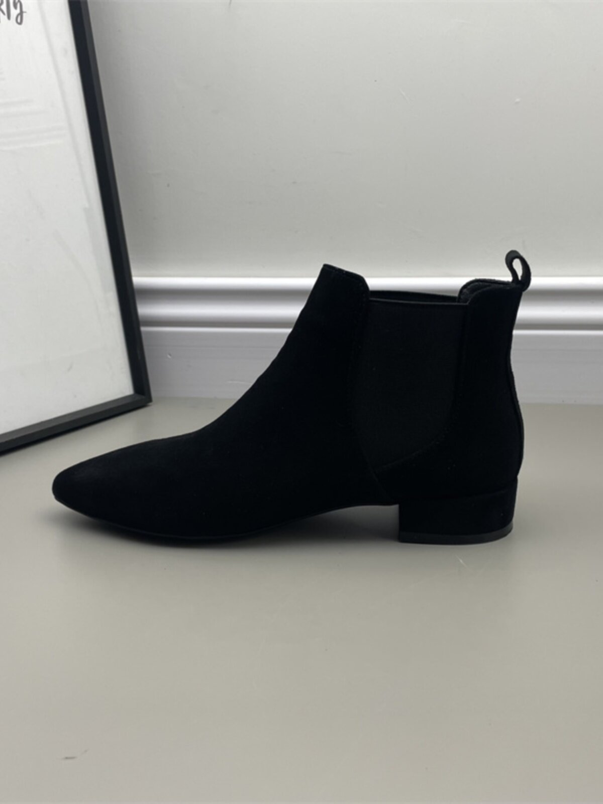 WINTER 2022 NEW DISCOUNT GENUINE LEATHER POINTED TOE LOW HEEL BLOCK HEEL SOCKET SHEEP LEATHER FASHION CHELSEA WOMENS BOOTS