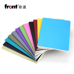 2023年笔记本子前通front学生软皮记事本日记课堂会议笔记套装 本文艺D36网格方格A5便携简约作业本可定制LOGO