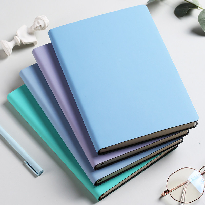 申士a5纯色肤感记事本定做 简约商务办公笔记本本子定制可印公司名称