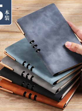 申士A6小笔记本定制可印logo商务办公A5记事本定做简约肤感皮面B5日记本订做便携工作笔记手账本本子批发印字