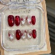 手工美甲贴 显白国风短款 nail 红宝石猫眼穿戴甲2025秋冬新款
