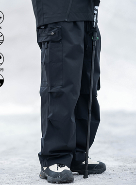 BREAK MIX 户外防水软壳冲锋裤男防风直筒工装裤登山伞兵休闲长裤