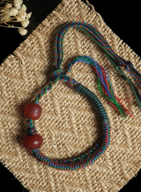 归林系列 |玛瑙玲珑双朱果纯手工编织可调节手绳搭配百搭原创设计