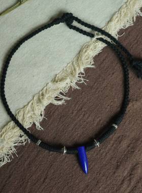 星野系列 |原创设计青金石925银手工编织项链锁骨链男女戴可调节