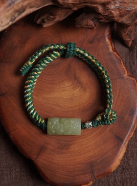 天然和田玉原创纯手工编织手绳