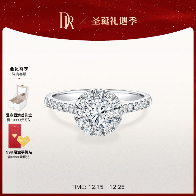 DR求婚钻戒群镶排钻1克拉