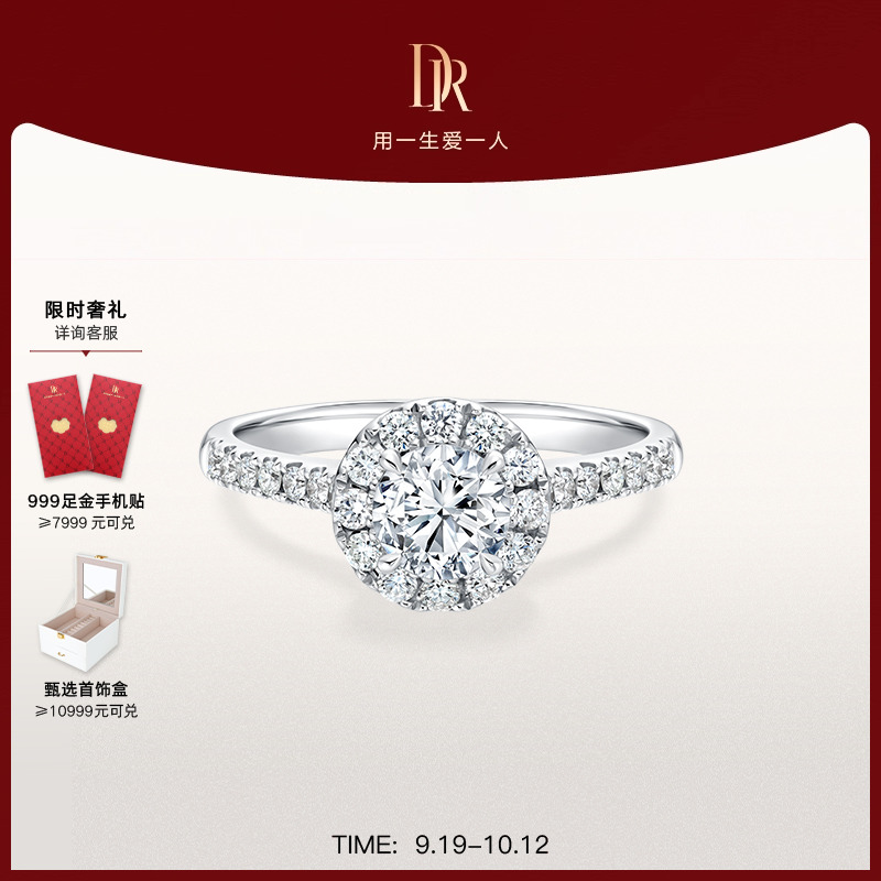 DR求婚钻戒群镶排钻1克拉