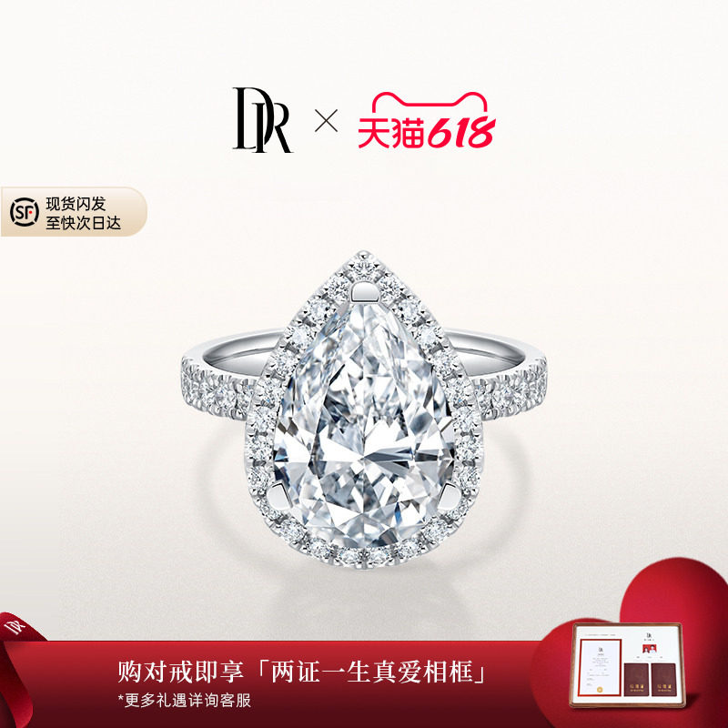 DRTHE ONE & ONLY系列 简奢款求婚钻戒钻石大克拉奢华美钻WJ0387