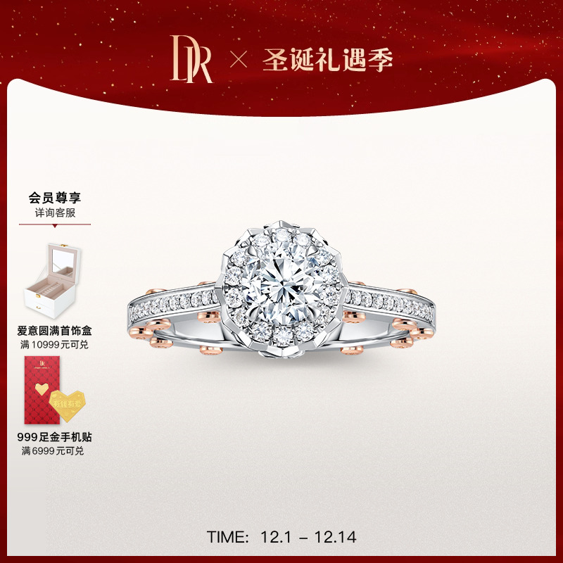 DR爱不落钻戒群镶结婚设计师款